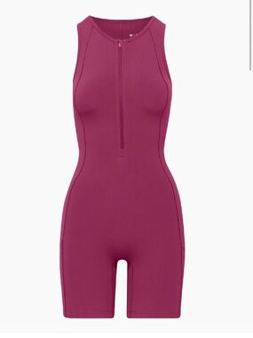 TNA Plum Zip-Front Active Romper